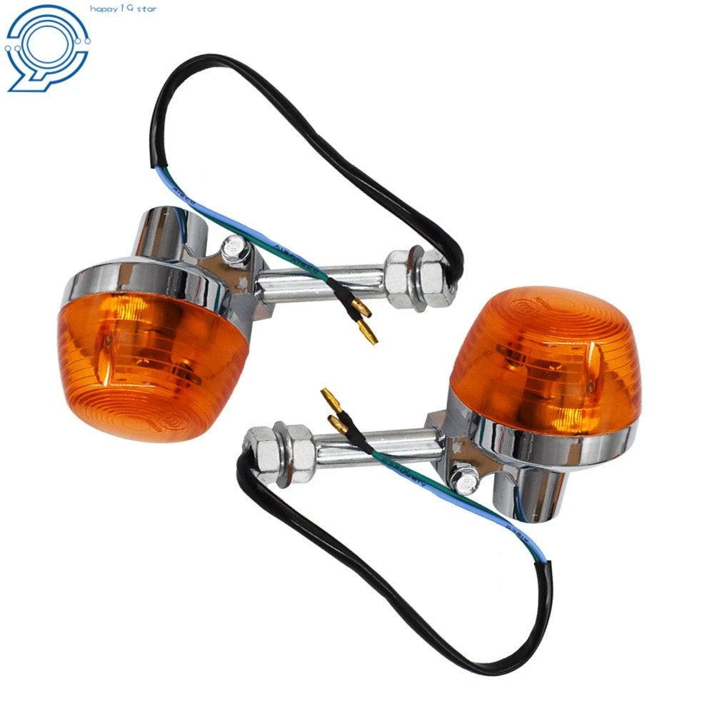 Pair Turn Signal Lights for Honda CT70 CT90 XL100 CB350 CM400 CB450 (1969–1982)