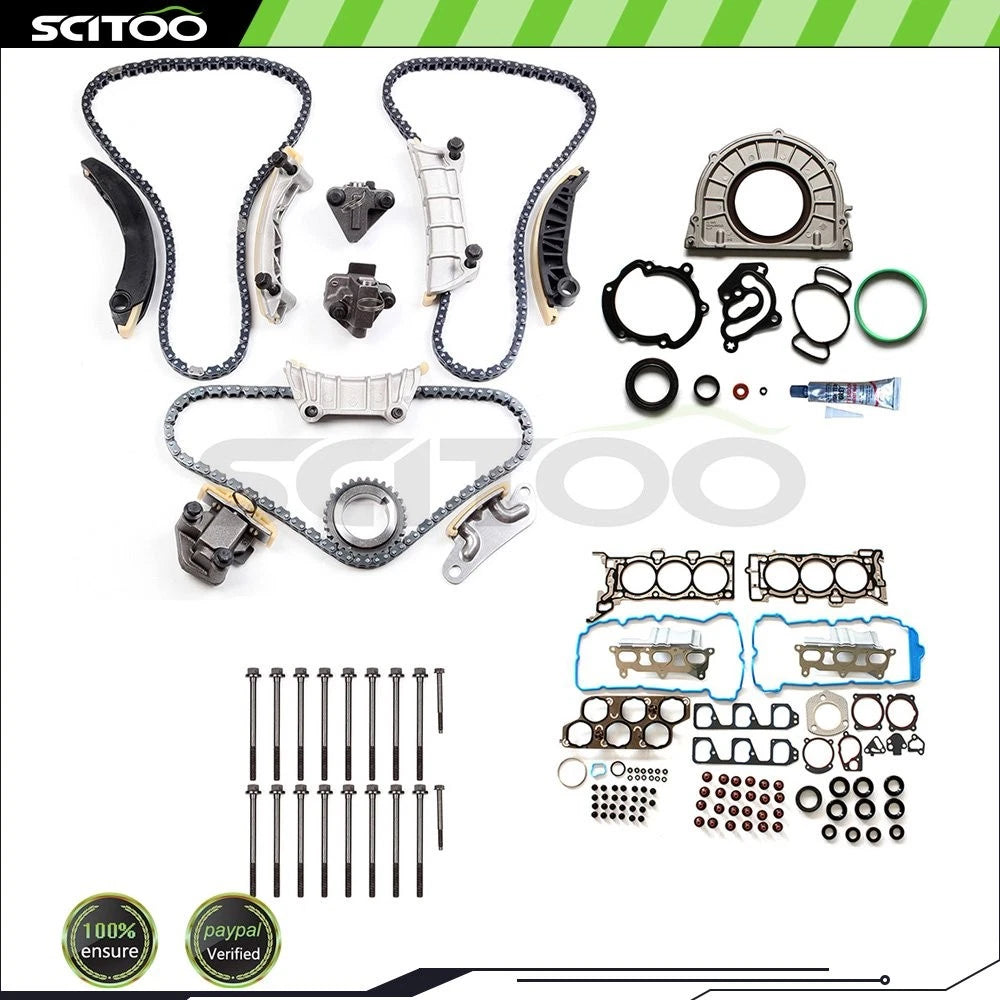 Full Gasket Bolts Set Timing Chain Kit Water Pump for Saturn Aura (2007–2009)