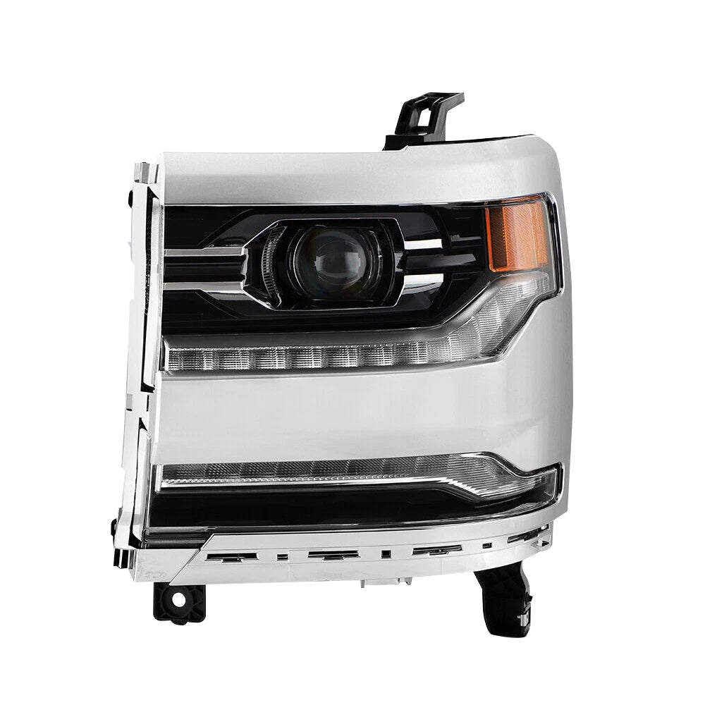 Full LED Headlight for Chevy Silverado 1500 (2016–2018) Chrome Bezel W/DRL Left