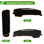 Dashboard Cover for Kia Sonet (2022–2025) Polyester Black Orange 1 Pc