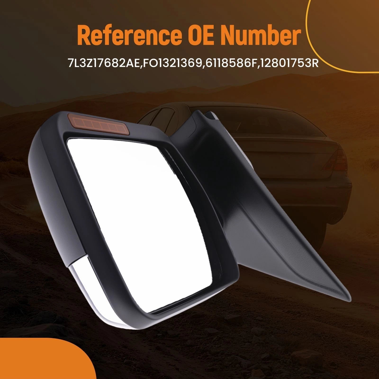Right Rear View Mirror for Ford F150 (2004–2014) Heated Power 7L3Z17682AE LED Signal