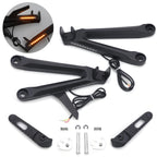 Black Rear Passenger Footpeg Bracket w/ LED Signal for Honda CBR600RR (2005–2006)