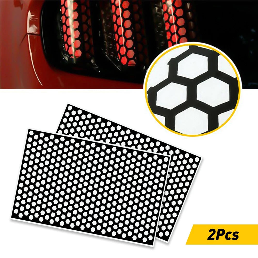 2X Tail Light Cover for Car (Honeycomb)