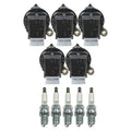 Set of 5 Ignition Coils & NGK V-Power Spark Plugs for Volvo C30 C70 S60 V70 XC90