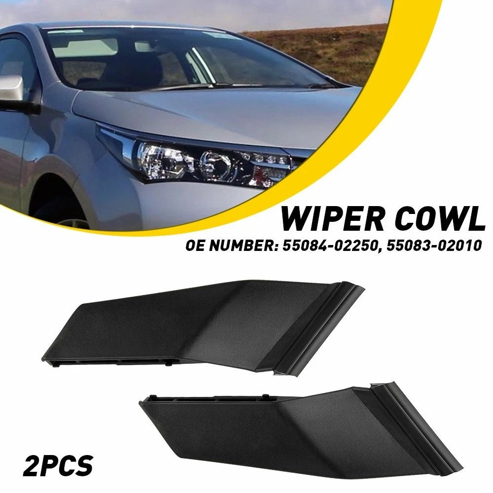 1 Pair Front Wiper Side Cowl Extension Cover Trim for Toyota Corolla (2014–2019)