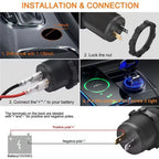 Dual USB Type-C Fast Charging Car Charger Adapter for Universal Use