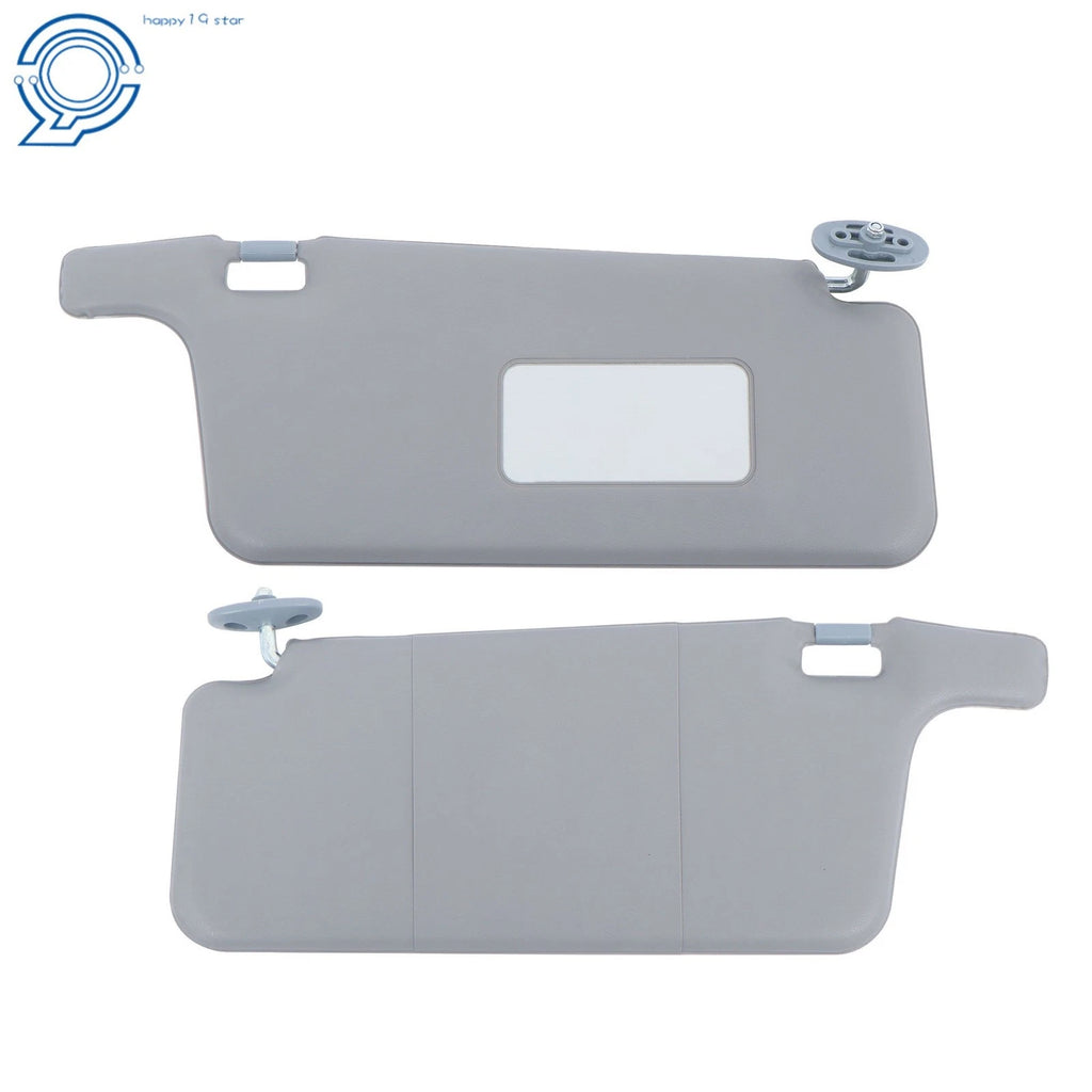 Set of 2 Sun Visors for Honda Civic (1996-2001) Gray with Mirror