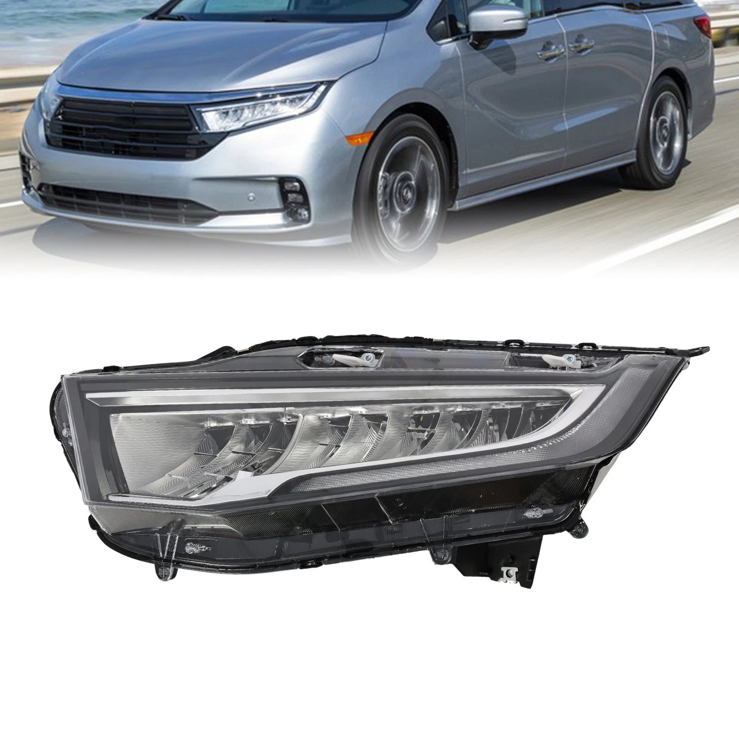 LED Headlights for Honda Odyssey (2021–2024) - Chrome Left Driver Side