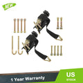 Set of 2 Ladder Rack Ratchet Tie-Down Straps for Square Tube (1.4")