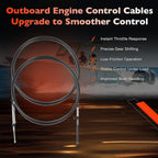 Set of 2 Outboard Throttle Shift Control Cables for Mercury MerCruiser (GEN 1)