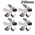 Set of 4 Cooling Fan Blades for Refrigerator Motor (150-250mm)