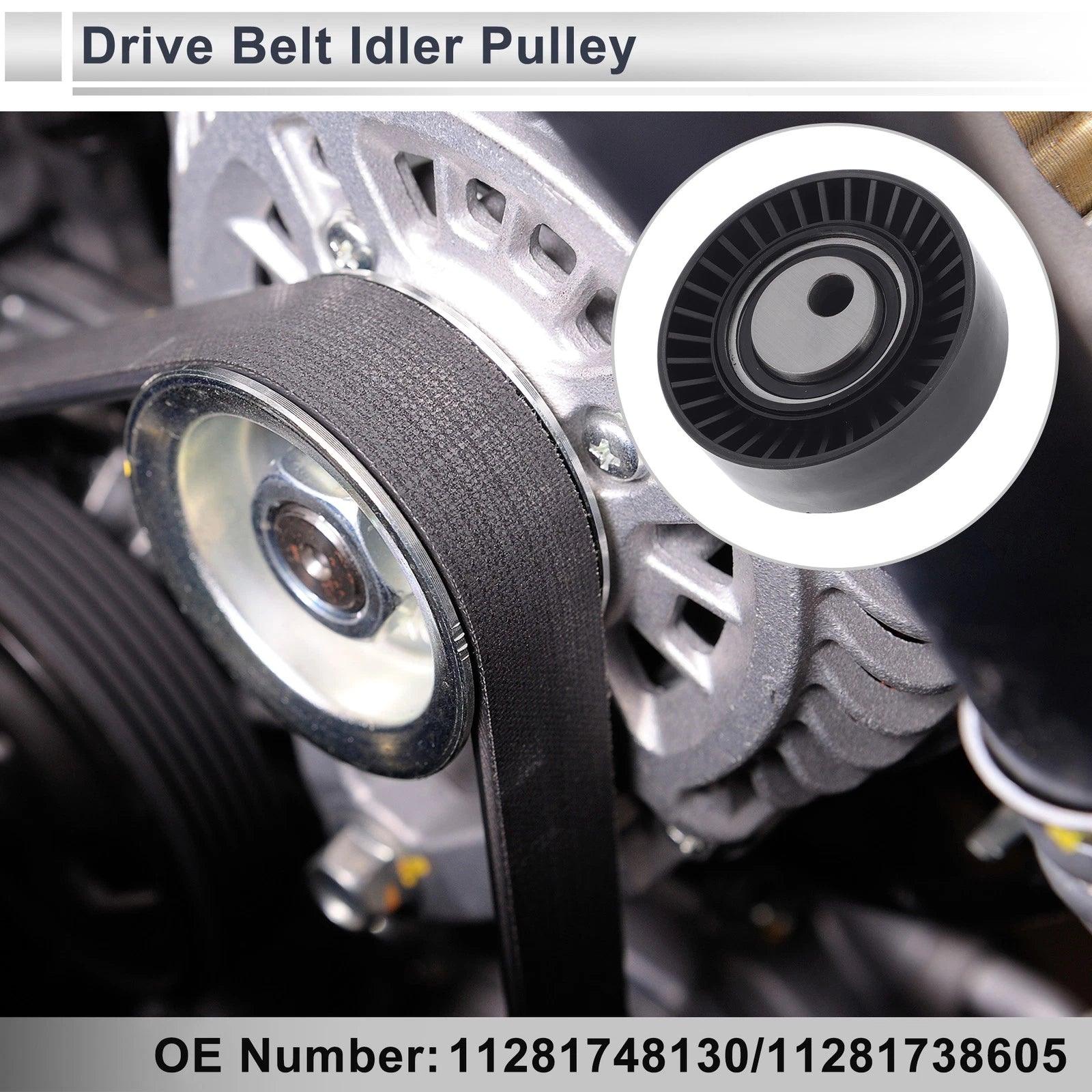 Drive Belt Idler Pulley for BMW 325i (1994–2006) No. 11281748130/11281738605