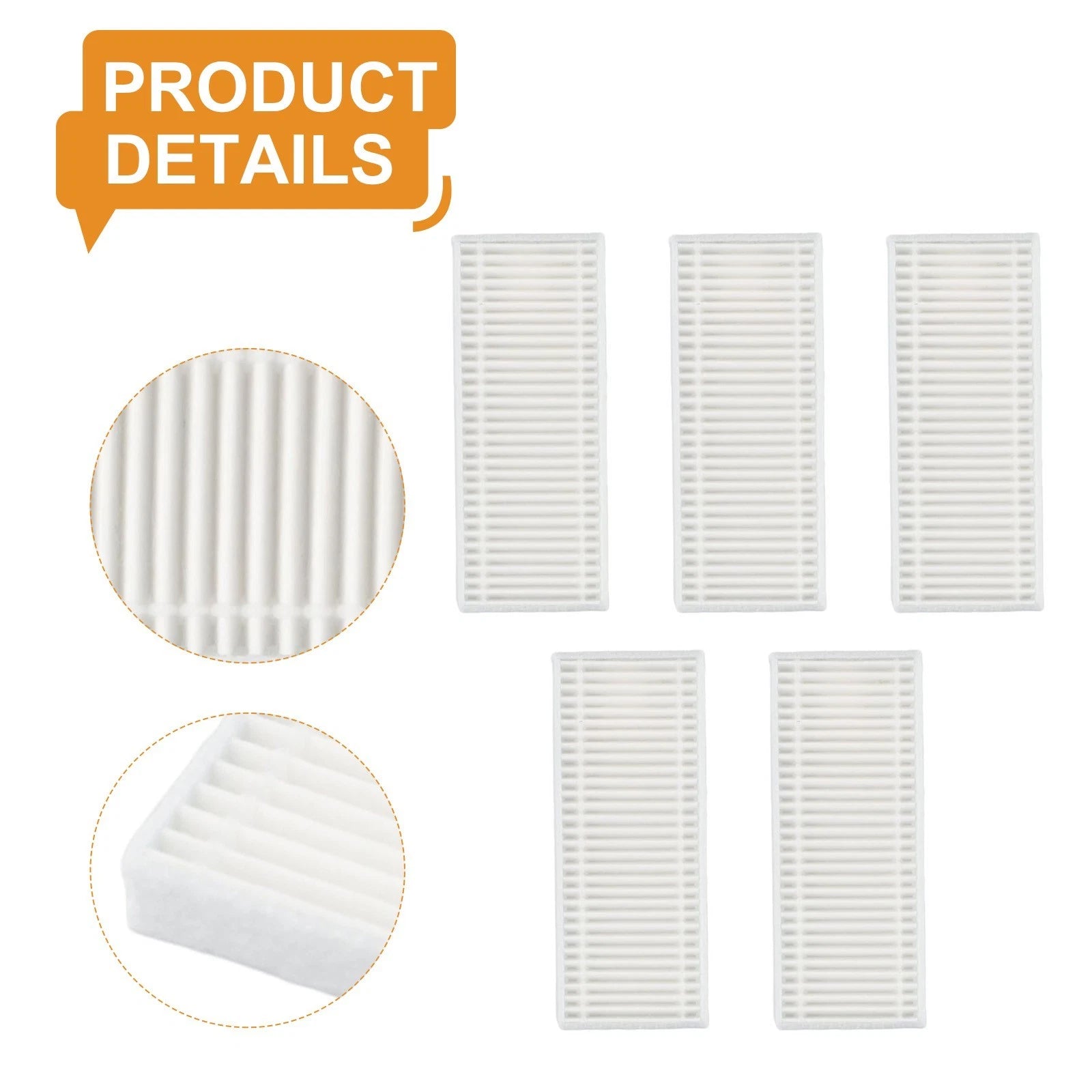 Set of 5 Filters for Vacuum Cleaner Replacement