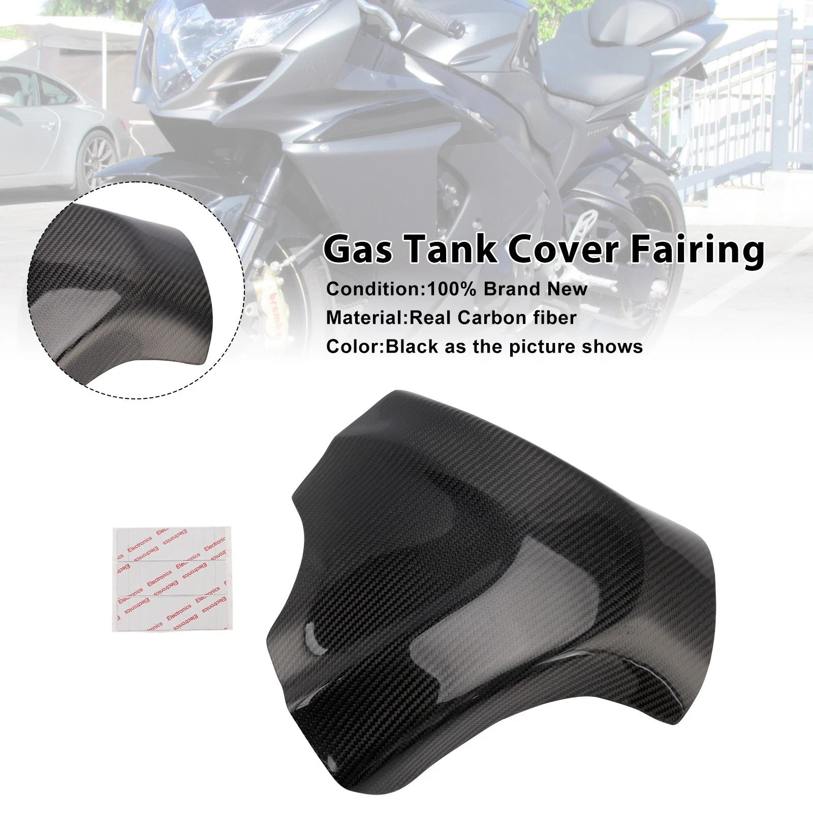 Carbon Fiber Tank Cover Fairing for Suzuki GSXR1000 (2009–2016)