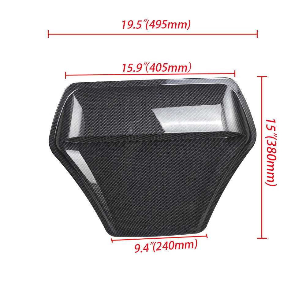 Carbon Fiber Engine Hood Air Outlet Vent Trim Cover for Universal