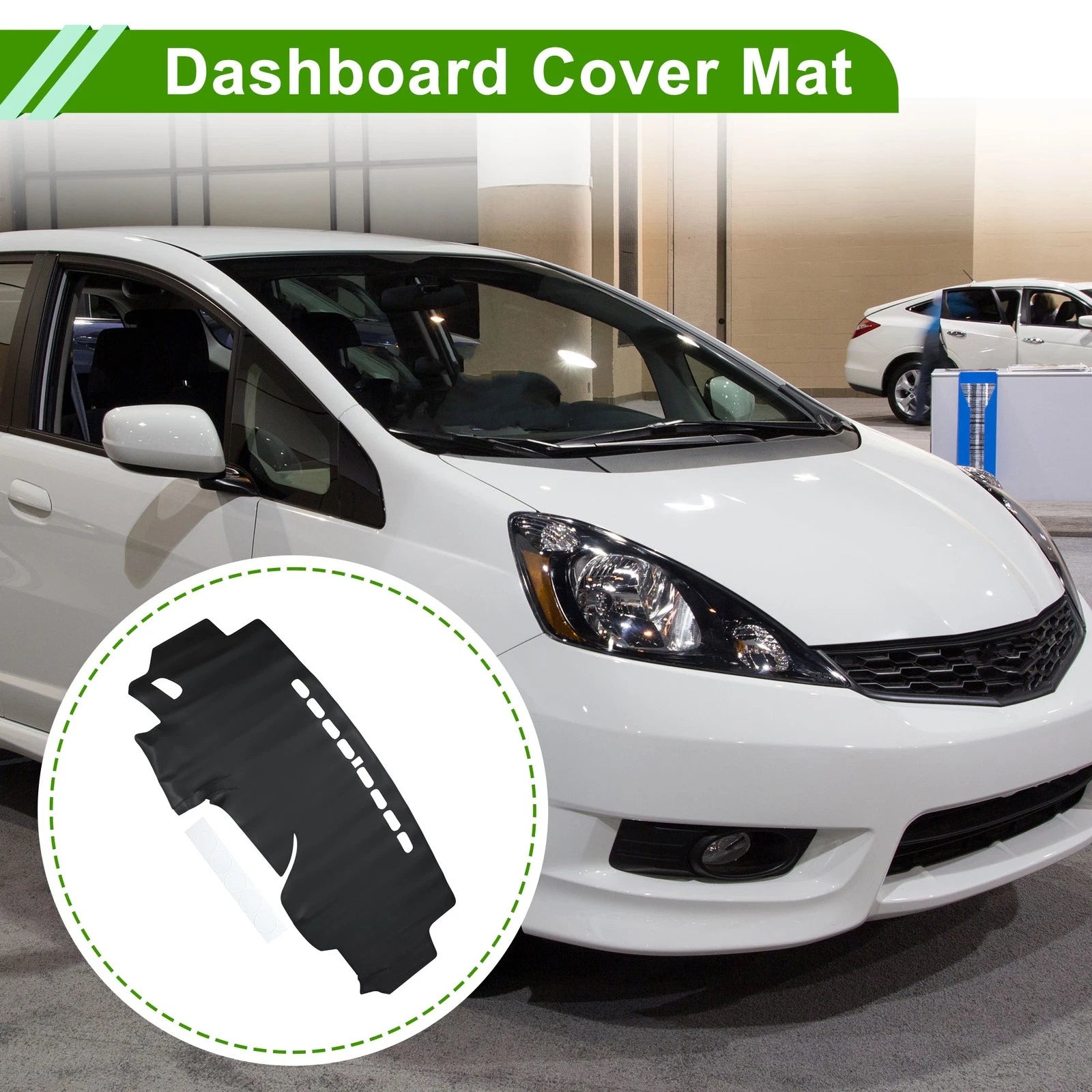 Dashboard Cover Mat for Honda Fit Jazz (2014–2019) Black