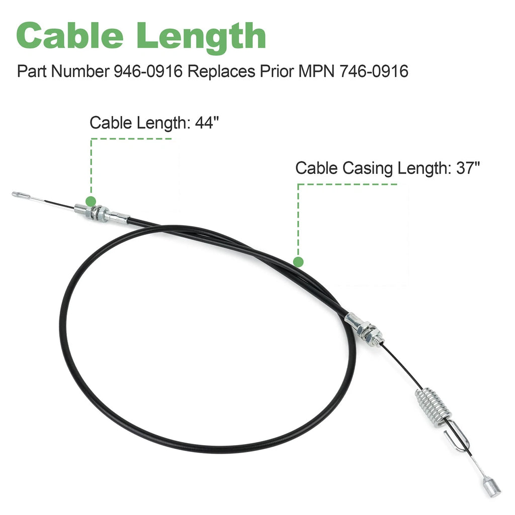 Clutch Cable 946-0916 for ACE, Huskee, MTD Gold, Ranch King, Statesman, Wizard