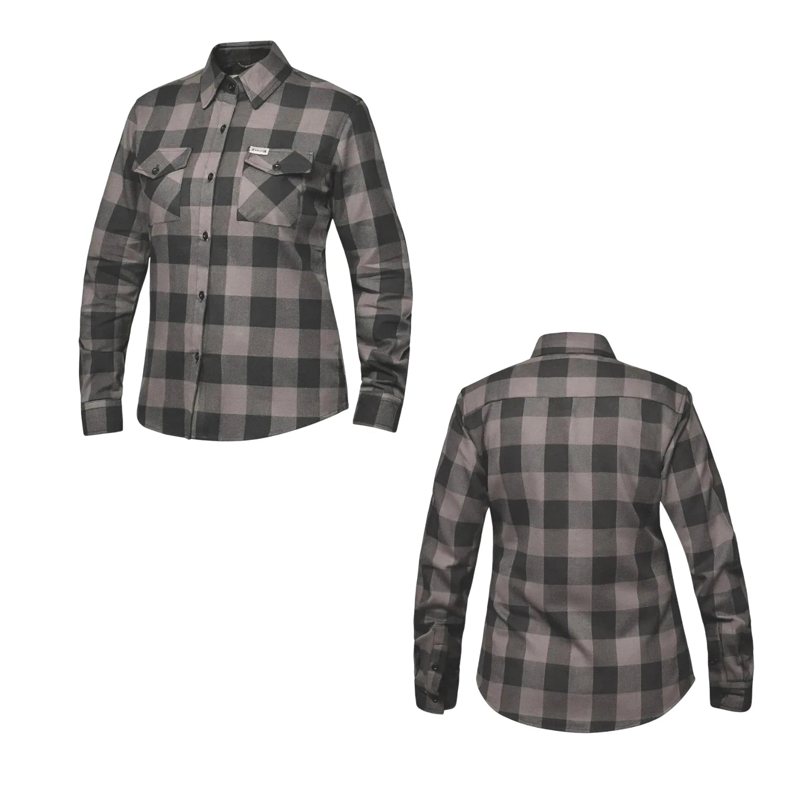 Armored Motorcycle Riding Flannel Jacket Shirt for Ladies (Medium)