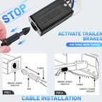Emergency Electric Brake Switch for RV Trailer with 4 FT Safety Lanyard