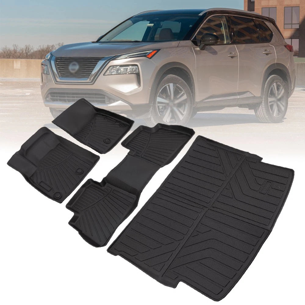 Set of 2 Car Floor Mats & Cargo Liner for 2021-2025 Nissan Rogue