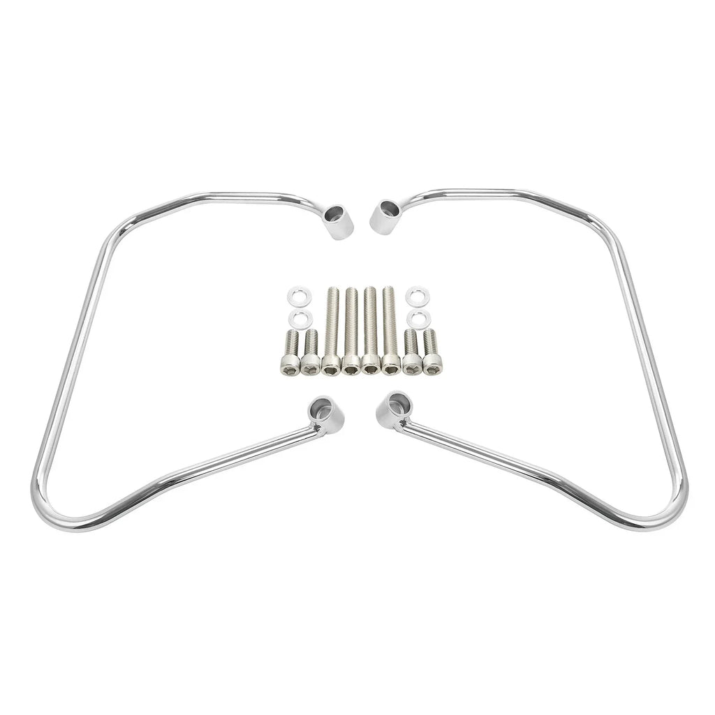 Chrome Saddlebag Support Brackets for Harley Softail Slim (2018-2024)