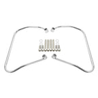 Chrome Saddlebag Support Brackets for Harley Softail Slim (2018-2024)