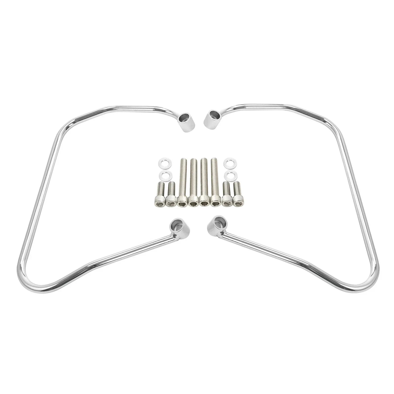 Chrome Saddlebag Support Brackets for Harley Softail Slim (2018-2024)