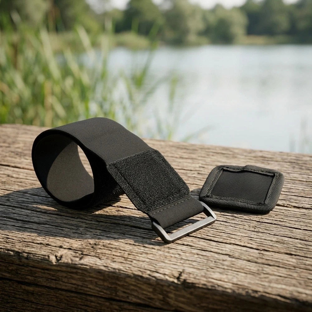 Adjustable Fishhook Storage Wristband with Hanging Plate for Anglers