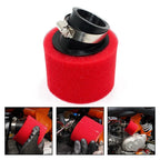 Red Bent Angled Foam Pod Air Filter 37mm 38mm for ATVs and Buggies