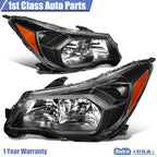 Pair of Black Halogen Headlight Lamps for Subaru Forester (2014–2016)