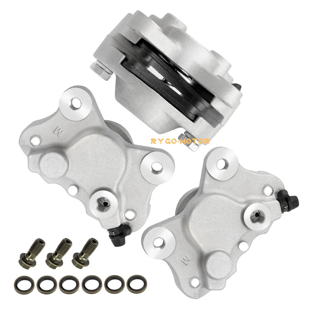 Front Rear Brake Calipers w/Pads for Arctic Cat 250 300 375 400 454 500 (1999–2019)