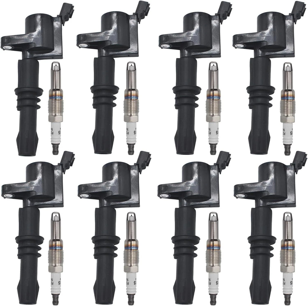 8-Piece Ignition Coil & Spark Plug Set for 2005–2008 Ford F-150 F-250 5.4L