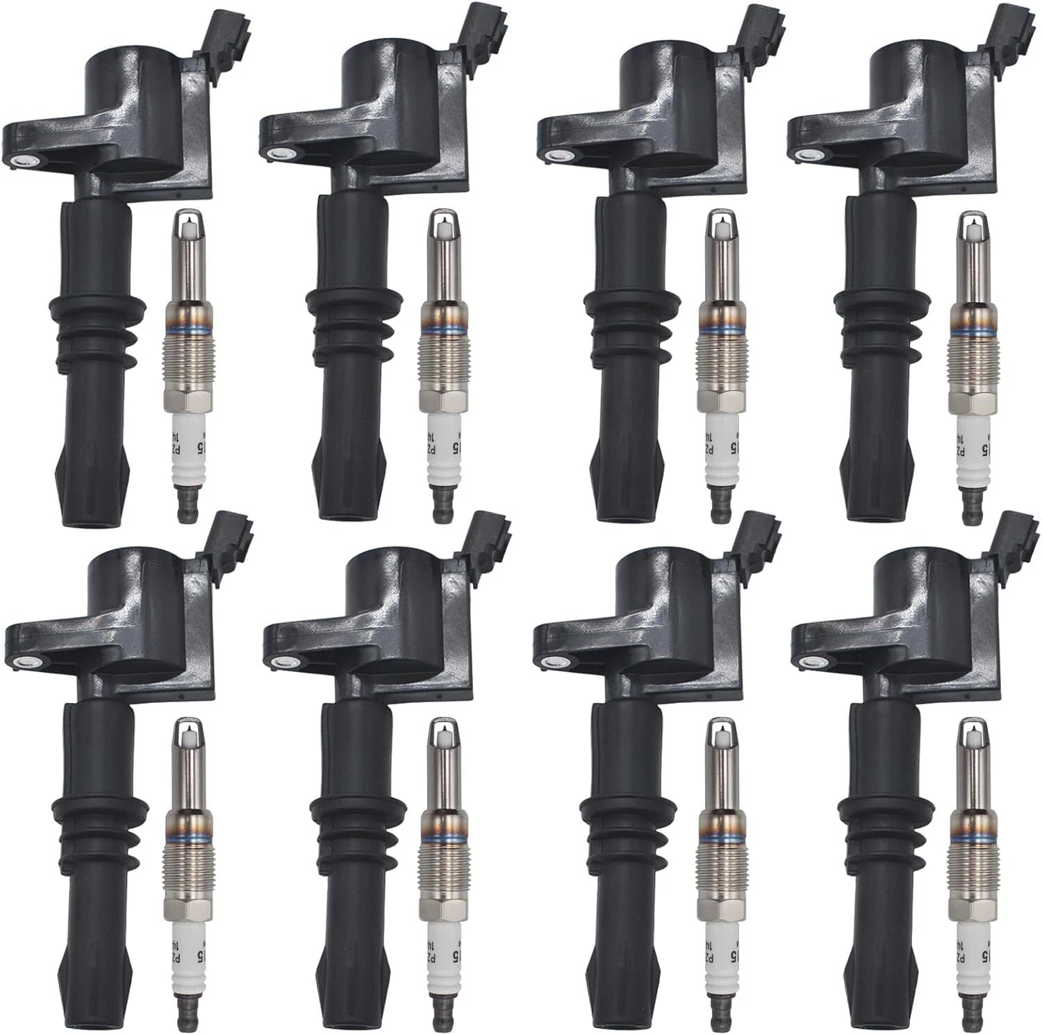 8-Piece Ignition Coil & Spark Plug Set for 2005–2008 Ford F-150 F-250 5.4L