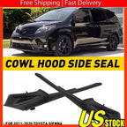 Wiper Cowl Trim Panel End Caps for Toyota Sienna (2011â2020)