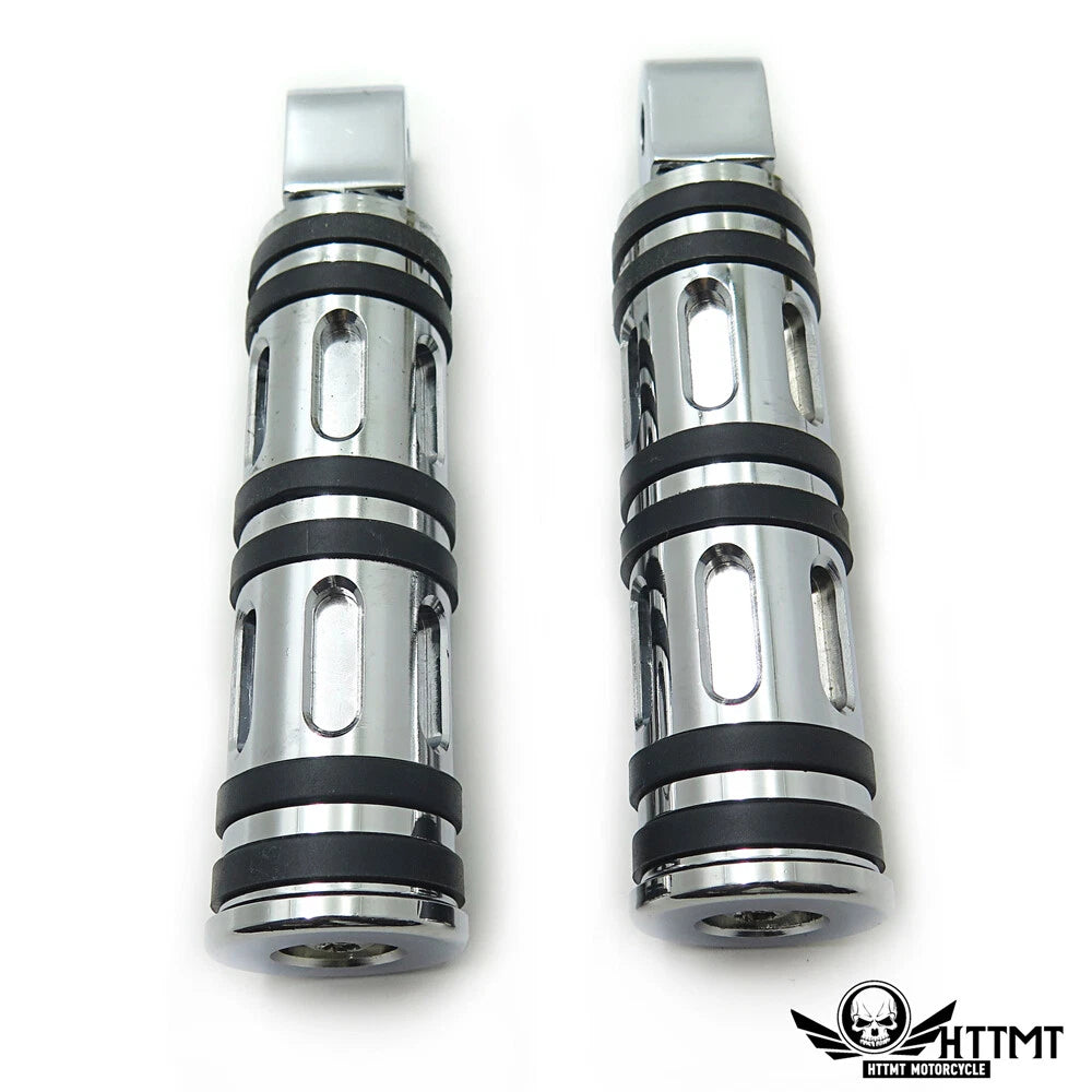 Chrome Edge Cut Footpegs for Yamaha Road Star Warrior (2002–2009)