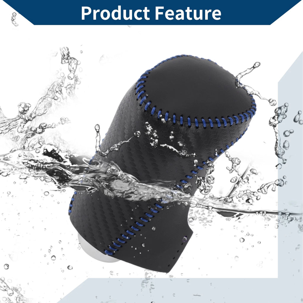 1 Pc Gear Shift Knob Cover for Chevrolet Malibu (2016–2023) Carbon Fiber Blue