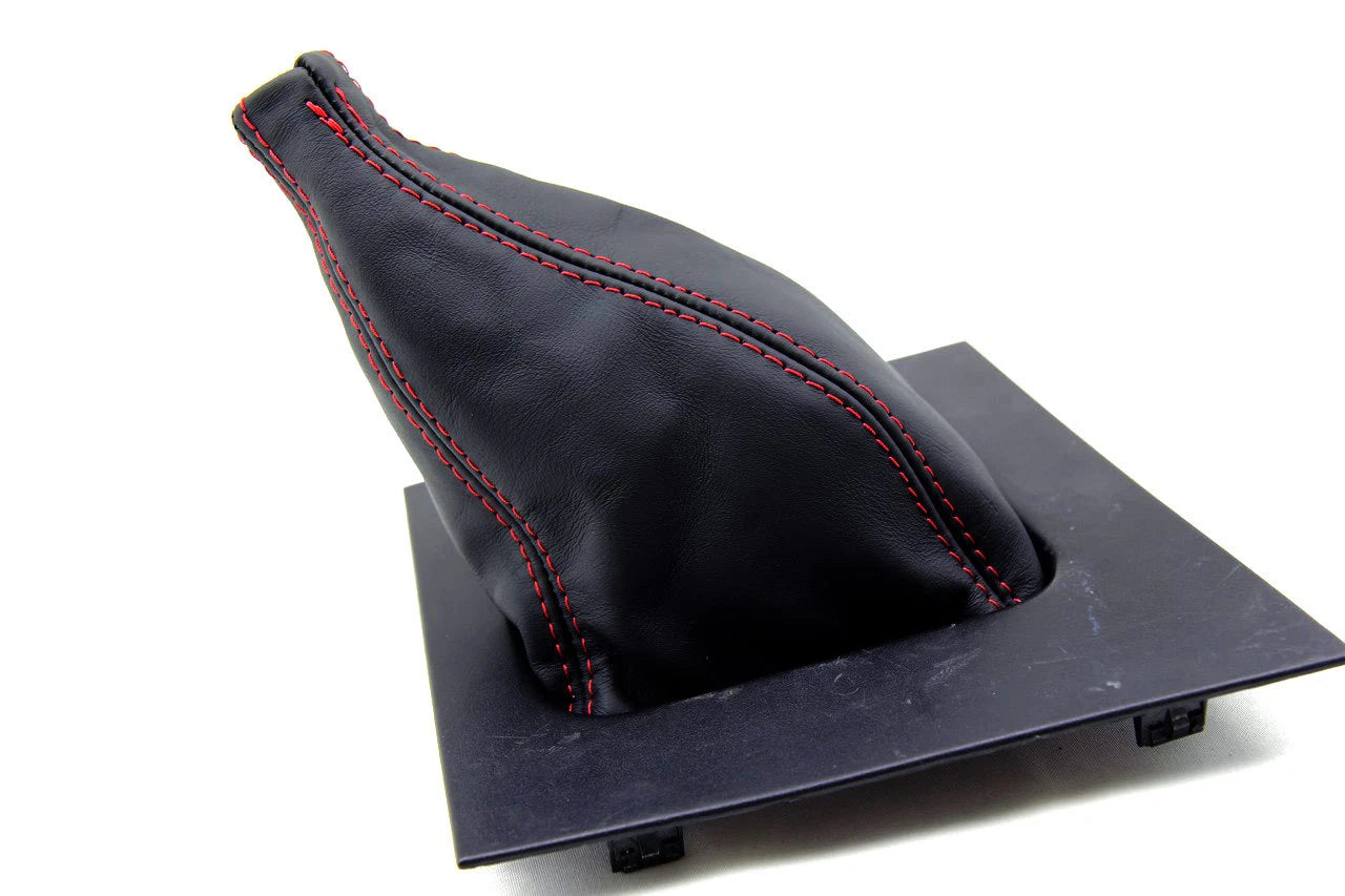 Shift Boot Cover for Ford Mustang (1987–1993) Red Stitch PVC Leather