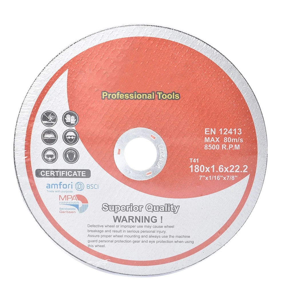 Set of 100 Cutting Discs for Metal & Stainless Steel (7"x1/16"x7/8")