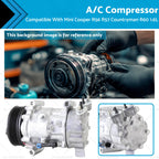 A/C Compressor w/ Pulley for Mini Cooper R56 R57 Countryman R60 (2007–2016)