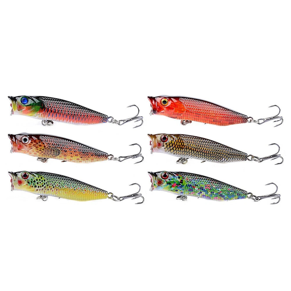 6PCS Minnow Baits for Fishing (6.0g/6.5cm, UV Color Printing)
