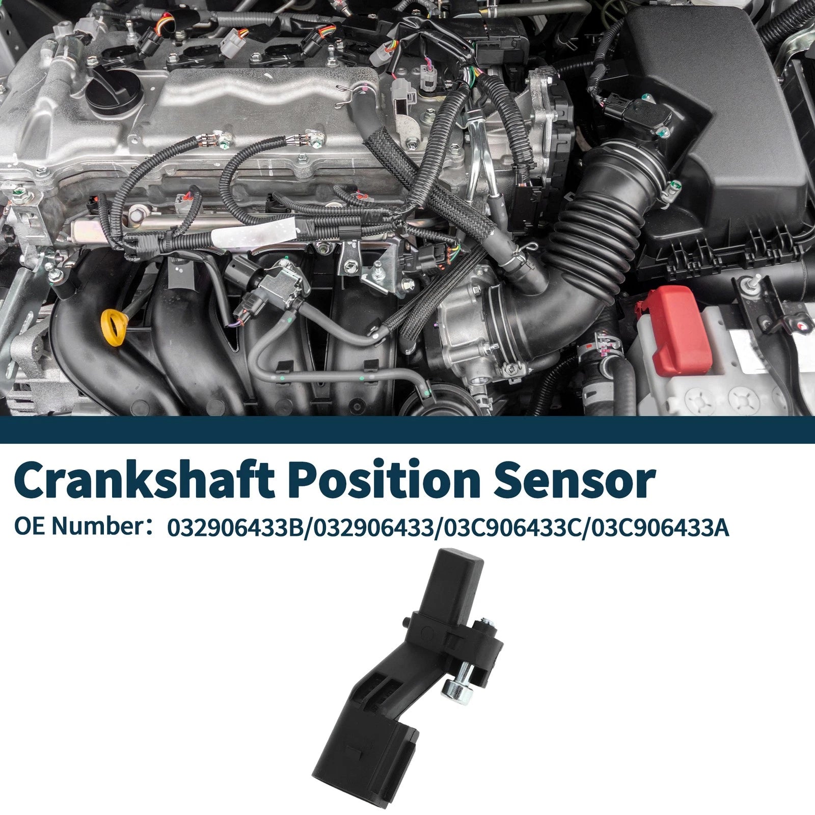 Crankshaft Position Sensor for Audi A6 C7 2.0TDI (2011–2018) No. 032906433B