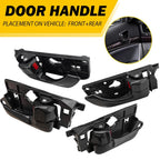 Interior Door Handle Set for Hyundai Sonata (2008–2010) Front & Rear Black