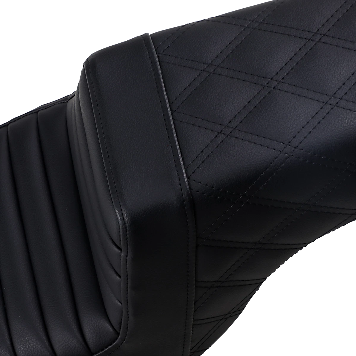 SADDLEMEN Step-Up Seat for Harley Davidson (1996–2023) - Black Tuck-n-Roll