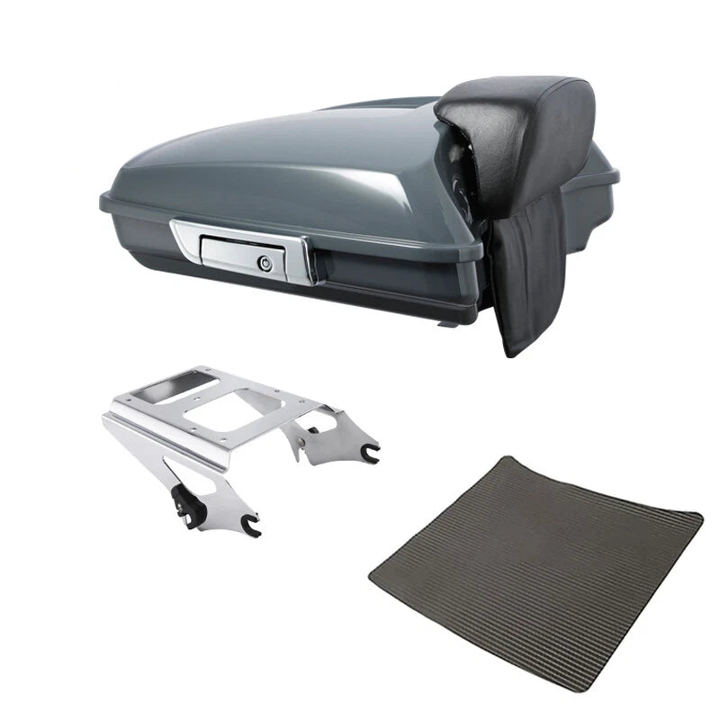Trunk Pad Mount Rack for Harley Road Glide (2009–2013) Gunship Gray