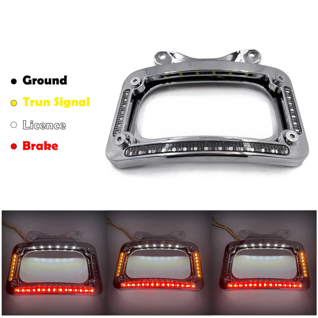 Chrome License Plate Bracket for Harley FLHX FLHXS FLHXSE FLTRX FLTRXS (2006–2023)