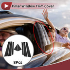8 Pcs Car Door Pillar Window Trim for Kia Niro (2017–2020) Black