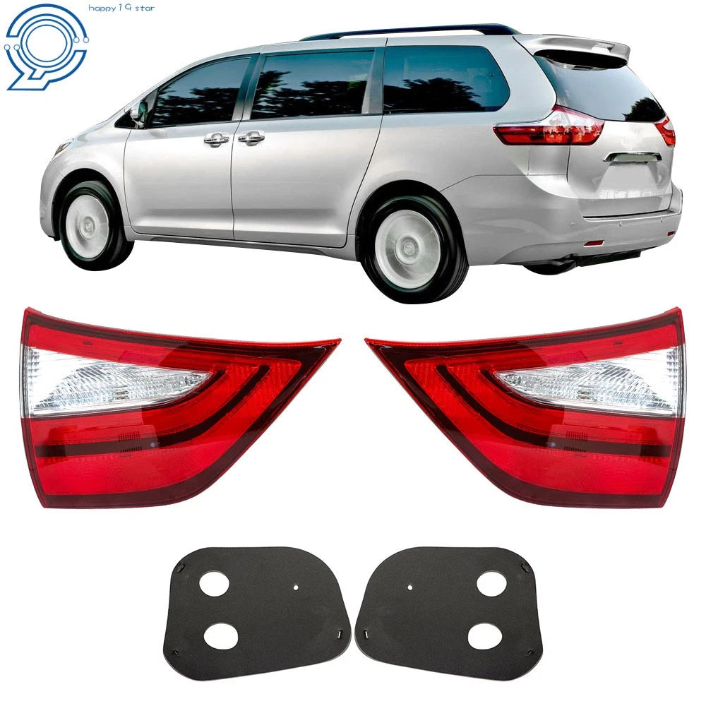 Set of 2 Inner Tail Light Lamp Assembly for Toyota Sienna (2015–2020)