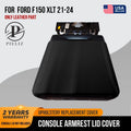 Console Armrest Cover for Ford F150 XLT (2021–2024) Gray Stitch