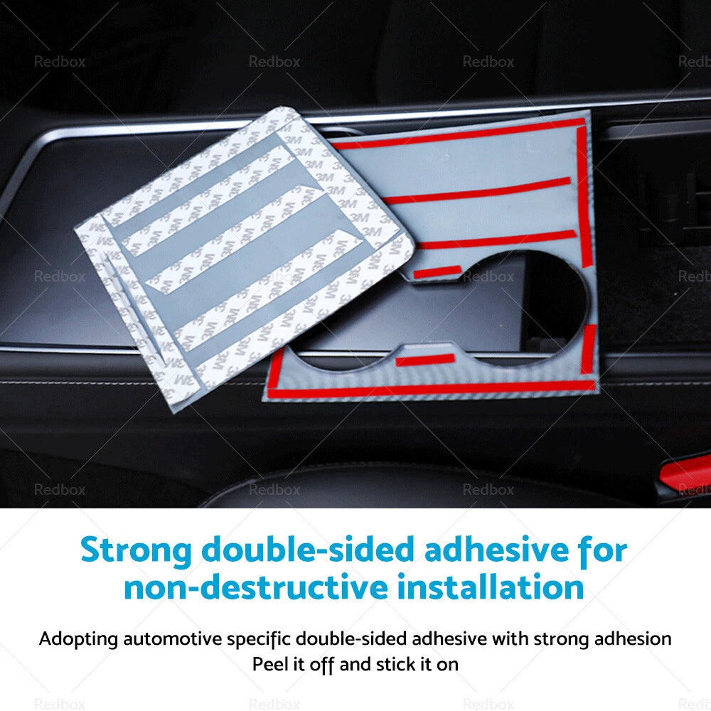 Carbon Fiber Center Control Panel Wrap for Tesla Model Y Model 3 (2017–2023)