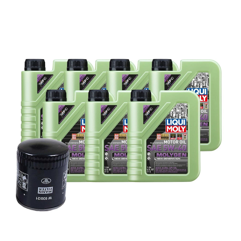 Oil Change Kit for Audi V6 2.7/2.8L (7L Liqui Moly Molygen 5W-40)